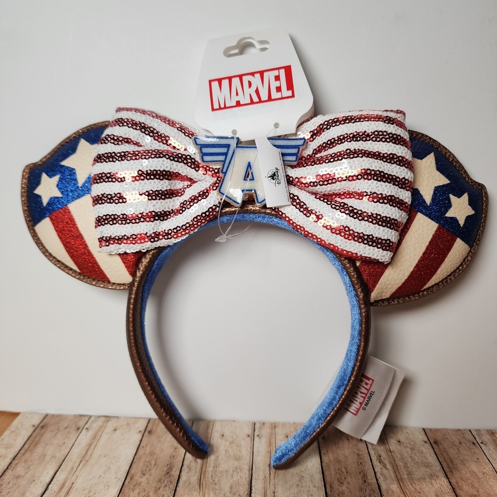 Disney Parks Marvel Avengers Captain America Ear Headband for Adults - Picture 3 of 3
